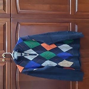 Mens Tommy Hilfiger argyle sweater, size XL, navy body